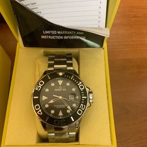Invicta Black and Silver Men's Watch